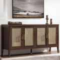 SICOTAS TV Stands for Living Room-Entertainment Center with Storage for Bedroom-Mid Century Modern Television Stands with 4 Doors 59" Media Console TV Cabinet Credenza for 45 50 55 60 65 Inch TVs
