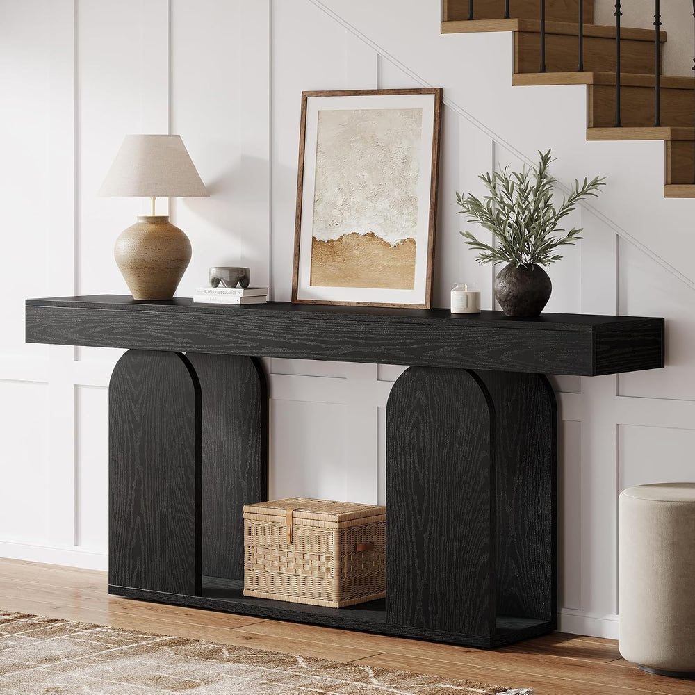 Tribesigns Farmhouse Wood Console Table, 70.9-Inch Entryway Accent Table with...