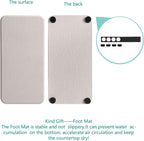 2 Pcs Water Absorbing Stone Trays, Kitchen/Bathroom Sink Soap Dish, Diatomite Tray Used for Hand Soap & Cosmetic Bottles in The Modern Home, 3.5" W x 7.1" L, White