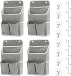 Hanging Basket for Organizing, Wall Organizer with Pockets and Over The Door Organizer，Can for Home, Closet, Office and Camper (4 Grey)
