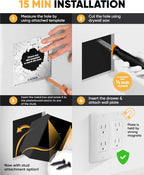 Elder Welder® Electrical Outlet Hidden Wall Safe | 100% Real Wall Plate Included | Easy to Install | Hidden Safe for Money | Wall Safes Between Studs | Secret Storage | Invisible Safe