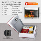 Diversion Book Safe with 4200°F Fireproof Money Bag and Combination Lock, 10.5" x 7.9" x 2.5" Fake Book Hidden Storage Safe, Hollow Secret Portable Metal Storage Box for Cash, Valuables - Easter Bible