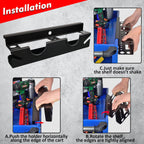MUTUACTOR Power Tool Organizer,Heavy Duty 2 Bay Angle Grinder Stand Storage Rack,Quick Access Angle Grinder Rack,Anti-slip Power Tool Holder with Cord Hanger for Cutters Polishers Garage and Workspace