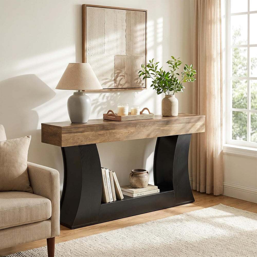 63-Inch Console Table, Behind Couch Sofa Table, Modern Entryway Furniture | H...
