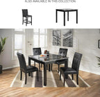 Signature Design by Ashley Maysville 5 Piece Counter Height Dining Set, Includes Table and 4 Bar Stools, Black