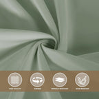 sancua Round Tablecloth 90 Inch Fit 30-72 Inch Tables, 8 Pack Sage Green | Circle Polyester Fabric Table cloth for Wedding Party Reception Banquet Birthday, Washable Formal Covers