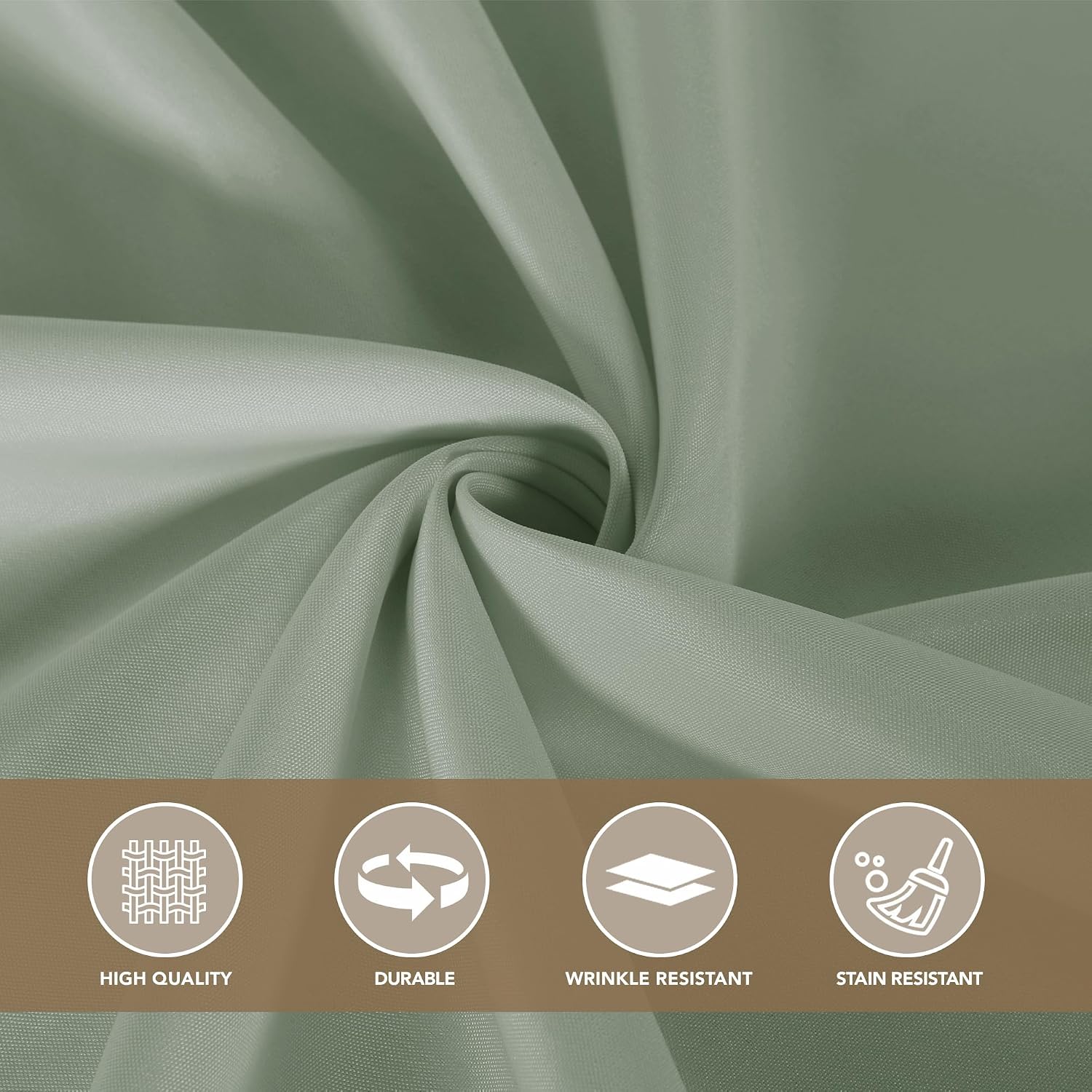 sancua Round Tablecloth 90 Inch Fit 30-72 Inch Tables, 8 Pack Sage Green | Circle Polyester Fabric Table cloth for Wedding Party Reception Banquet Birthday, Washable Formal Covers