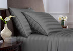 Queen Pillowcases by Pure Bamboo, Genuine 100% Organic Viscose Derived from Bamboo, Luxuriously Soft & Cooling, Double Stitching, Envelope Closure (2 Queen Pillowcases, Jacquard Stone)