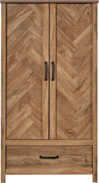Sauder Cannery Bridge Armoire, L: 32.36" x W: 22.52" x H: 59.80", Sindoori Mango Finish