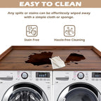 Royxen Washer Dryer Countertop with Solid Wood Core,54“W x 27.5D Laundry Countertop with Edge Rails,Washer and Dryer Topper for Laundry Room Organization(Walnut)