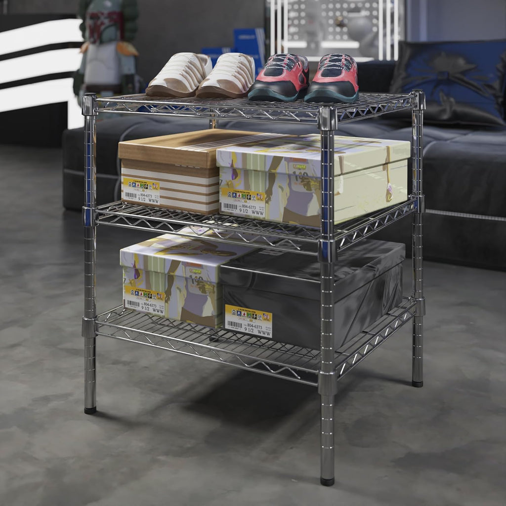 21" Deep x 24" Wide x 27" Height Wire Shelving Kit | 3-Tier | NSF Commercial Storage Rack Unit