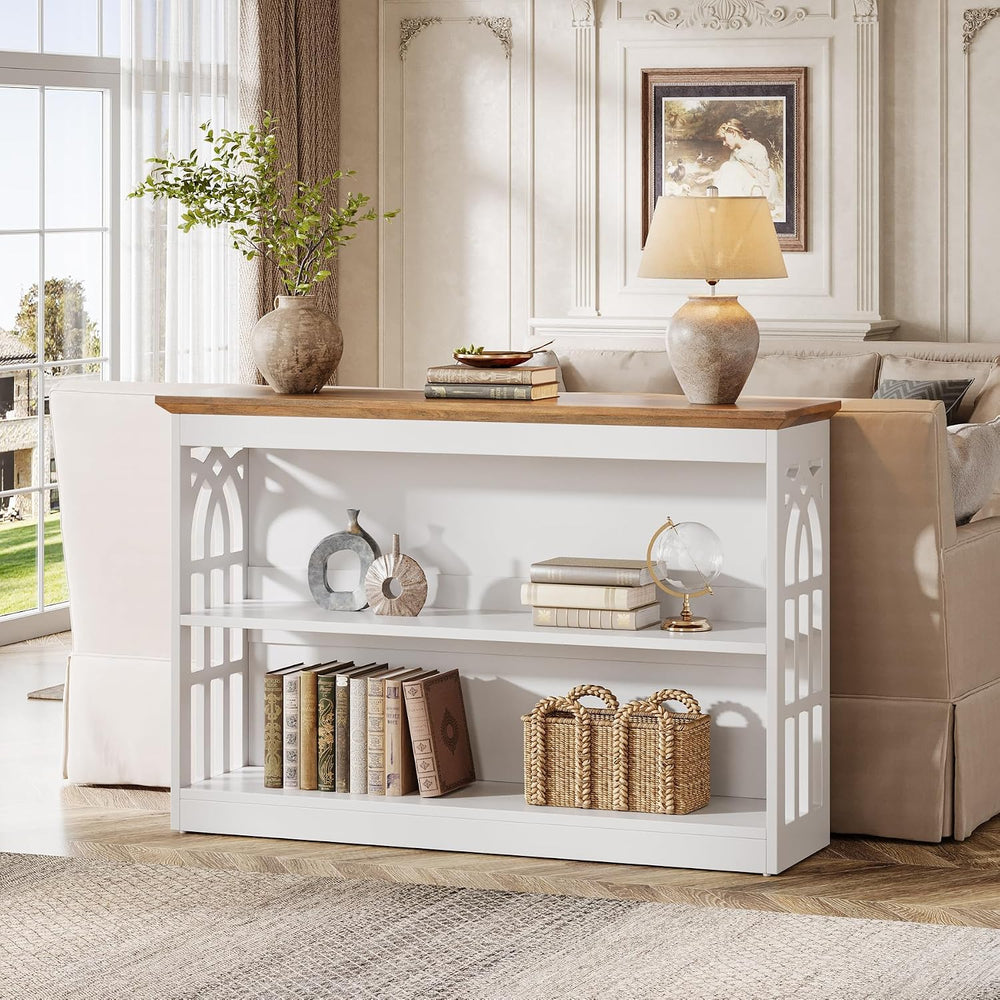 Tribesigns Modern Console Table for Entryway, 41.34-Inch White Sofa Table Beh...