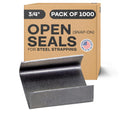 IDL Packaging Open (Snap-On) Seals for 3/4" Strap Width Steel Strapping (Pack of 1000) - Superior Holding Power - Sturdy Metal Clips for Securing Heavy Packaging and Pallet Banding