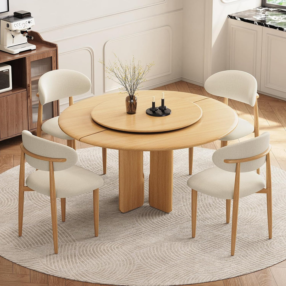 Dining Chairs Set of 4, Modern Fabric Upholstered Dining Room Chair MetalKitc...