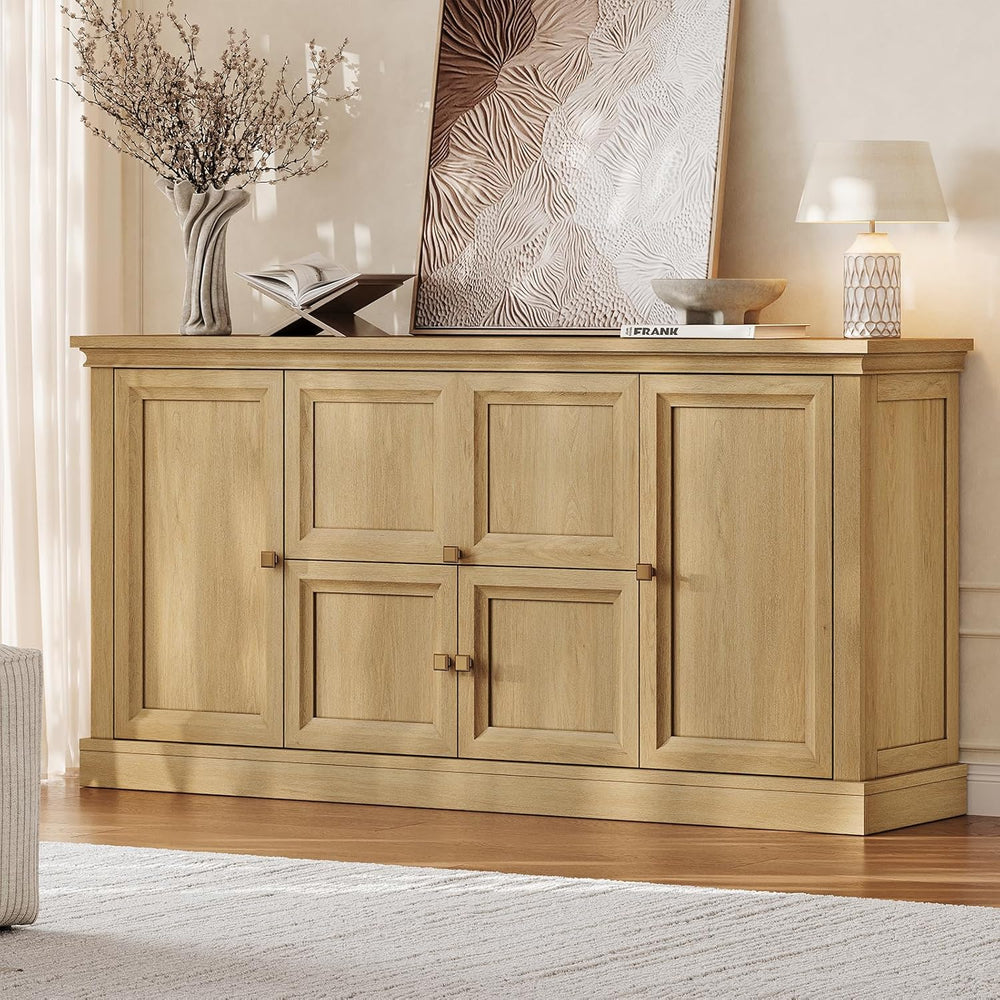 ONBRILL 63" Large Buffet Cabinet with Storage, Farmhouse Sideboard Cabin...