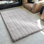 ZonLi Japanese Floor Mattress Futon Mattress King Size, Thicken Roll Up Tatami Mat w/ 100% Cotton Washable Cover, Portable & Foldable Floor Bed for Sleeping, Dormitory, Adult Kids, Grey