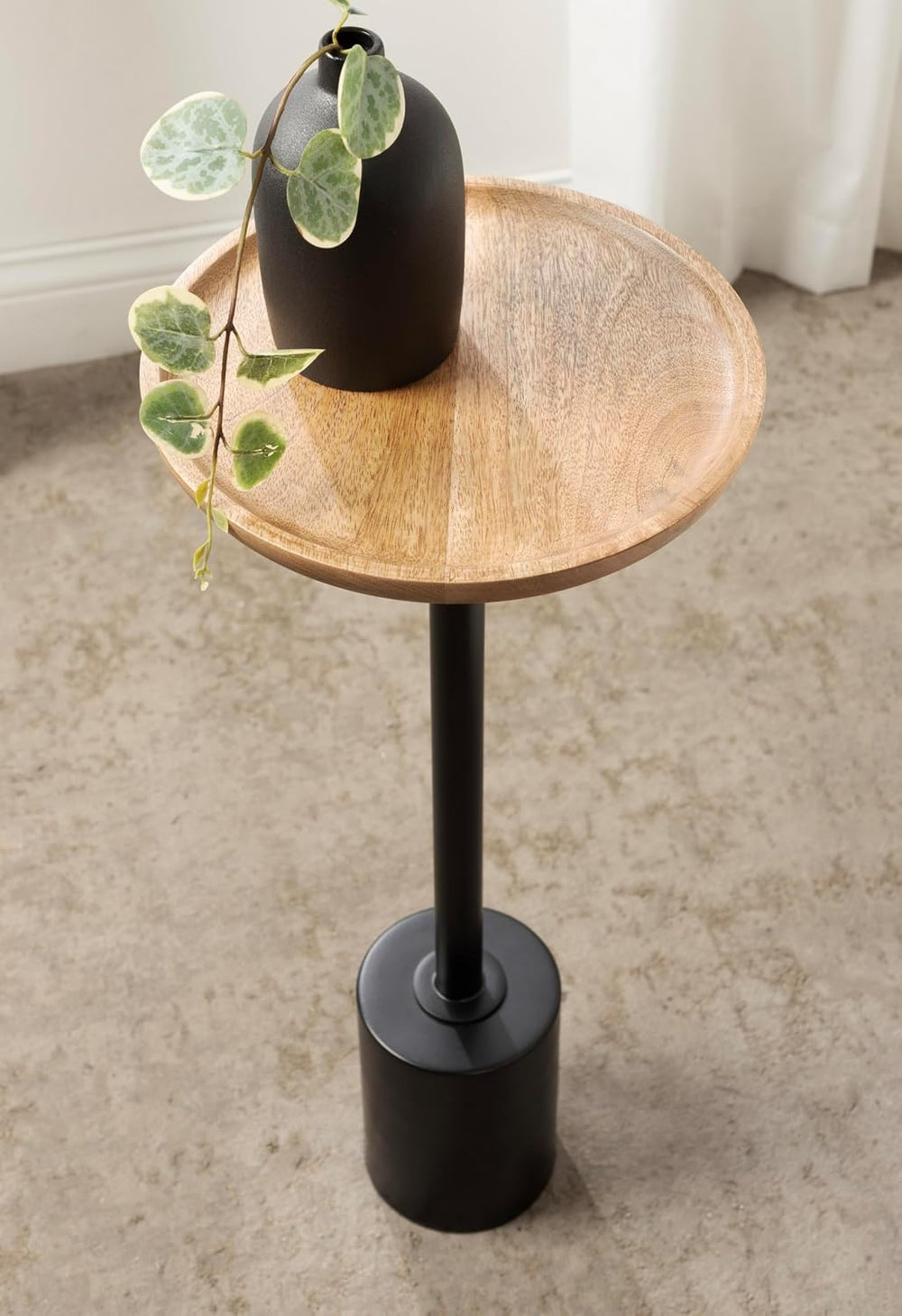 Kate and Laurel Xyler Modern Metal and Wood Round Drink Table | 10 x 10 x 24,...