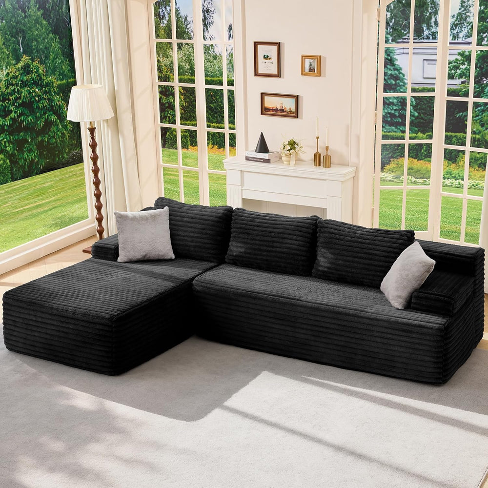 Hobestluk Couch Modular Sectional Sofa L-Shape Lounge Cloud Couch | Memory Fo...