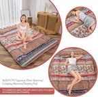 MAXYOYO Japanese Floor Mattress Futon Mattress, 4" Thicken Tatami Mat Sleeping Pad Foldable Roll Up Mat Boys Girls Dormitory Pad Kids Floor Lounger Pillow Bed, Charcoal Grey, Queen Size