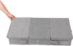 STOBAZA Foldable Under Bed Clothes Storage Box with Lid Space-saving Quilt and Clothing Organizer for Closet and Shelf Portable Fabric Storage Bin for Bedroom and Home Use