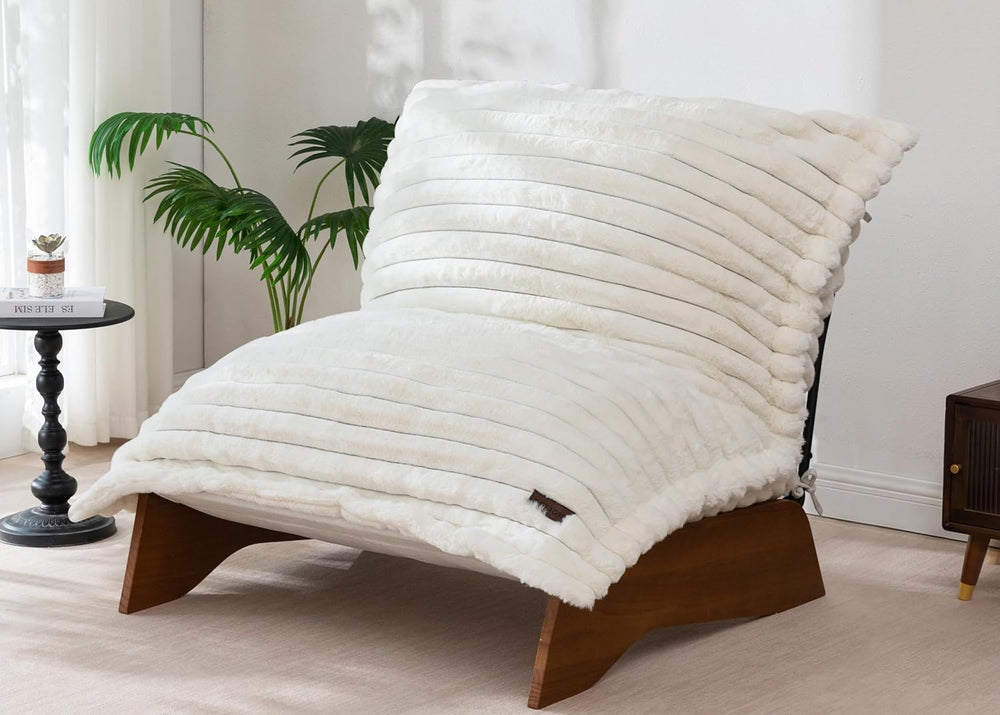 MAXYOYO Adjustable Living Room Chair, 3-Position Bean Bag Chair with Frame | ...