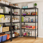 SINGAYE 5 Garage Heavy Duty Shelving Unit Kitchen Pantry Close Home Organizers and Storage Bathroom Shelf Laundry Room Organization Industrial Book Metal Wire Adjustable Shelves