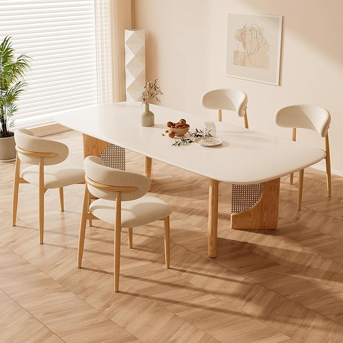 Dining Chairs Set of 6 for Kitchen Dining Table Mid Century Modern Farmhouse ...
