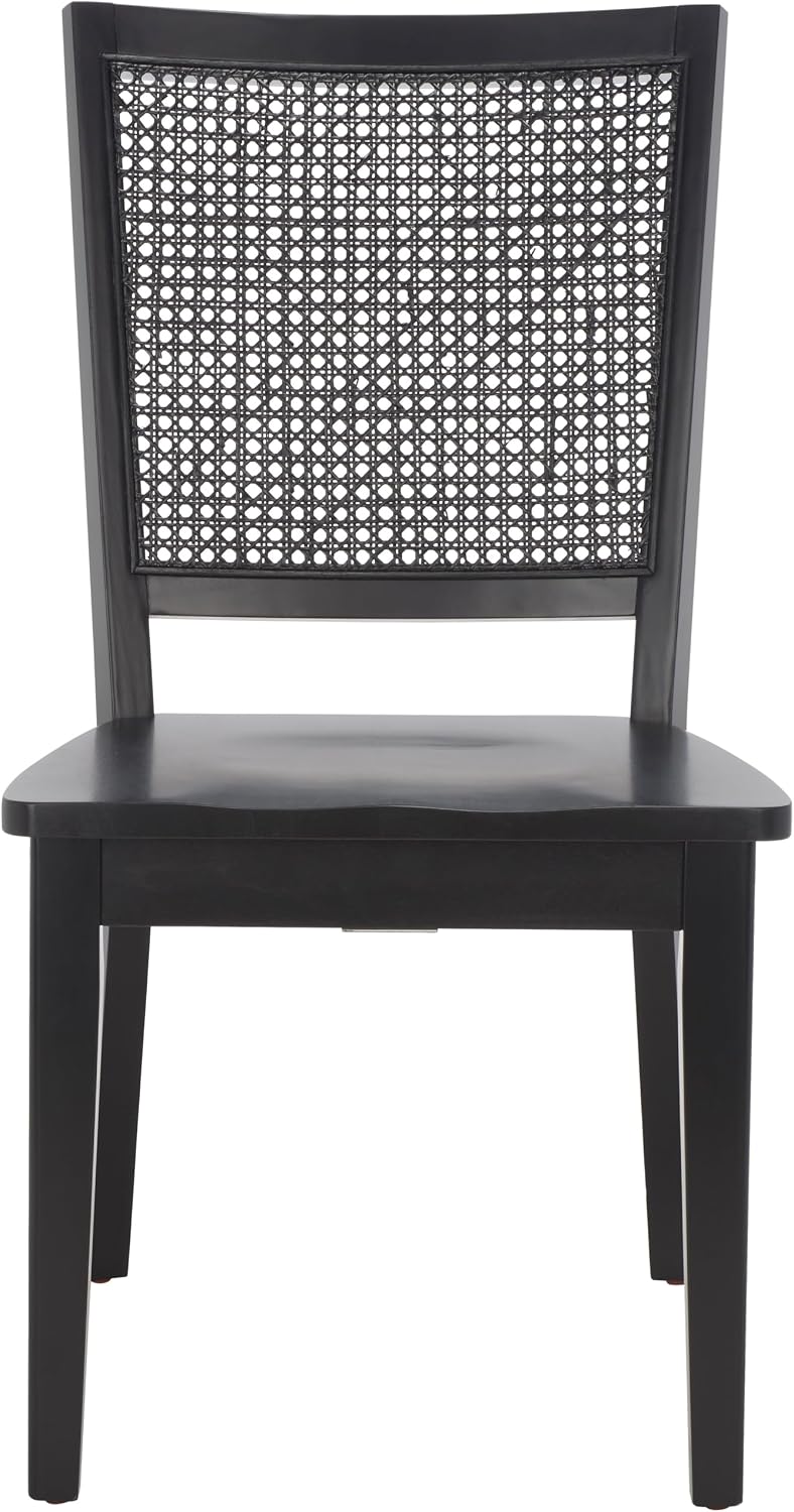 SAFAVIEH Home Collection Margo Coastal Black Dining Chair Set of 2
