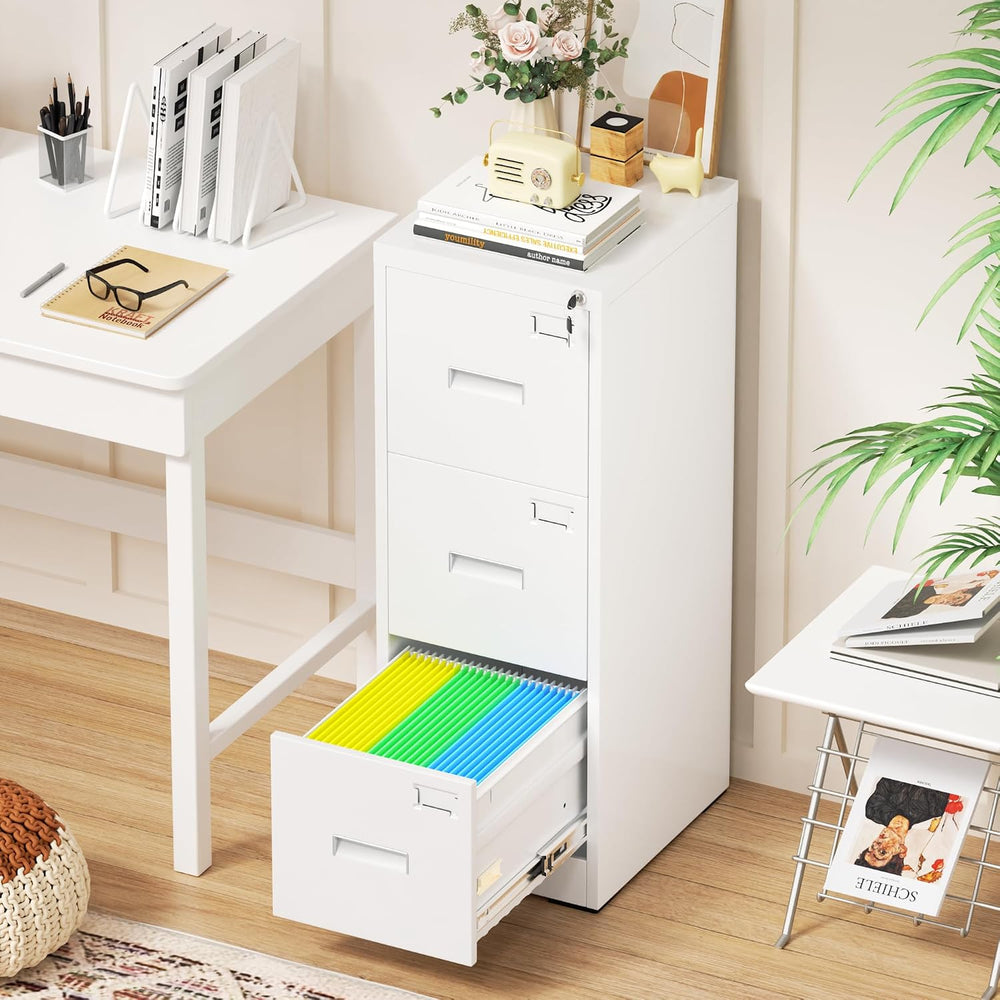 Bonusall Vertical File Cabinet with Lock 3 Drawer Locking Vertical Filing Cab...
