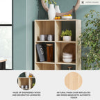 Signature Design by Ashley Piperton Contemporary 4-Tier Floor Standing 8 Cube Organizer, Wood, Works with 10.5" W x 10.5" D x 11" H Storage Bin (Sold Separately), Light Brown