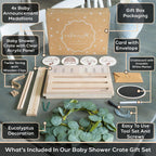 Wooden Baby Shower Crate Closet, Personalized Baby Shower Basket, Natural with Clear Acrylic Front