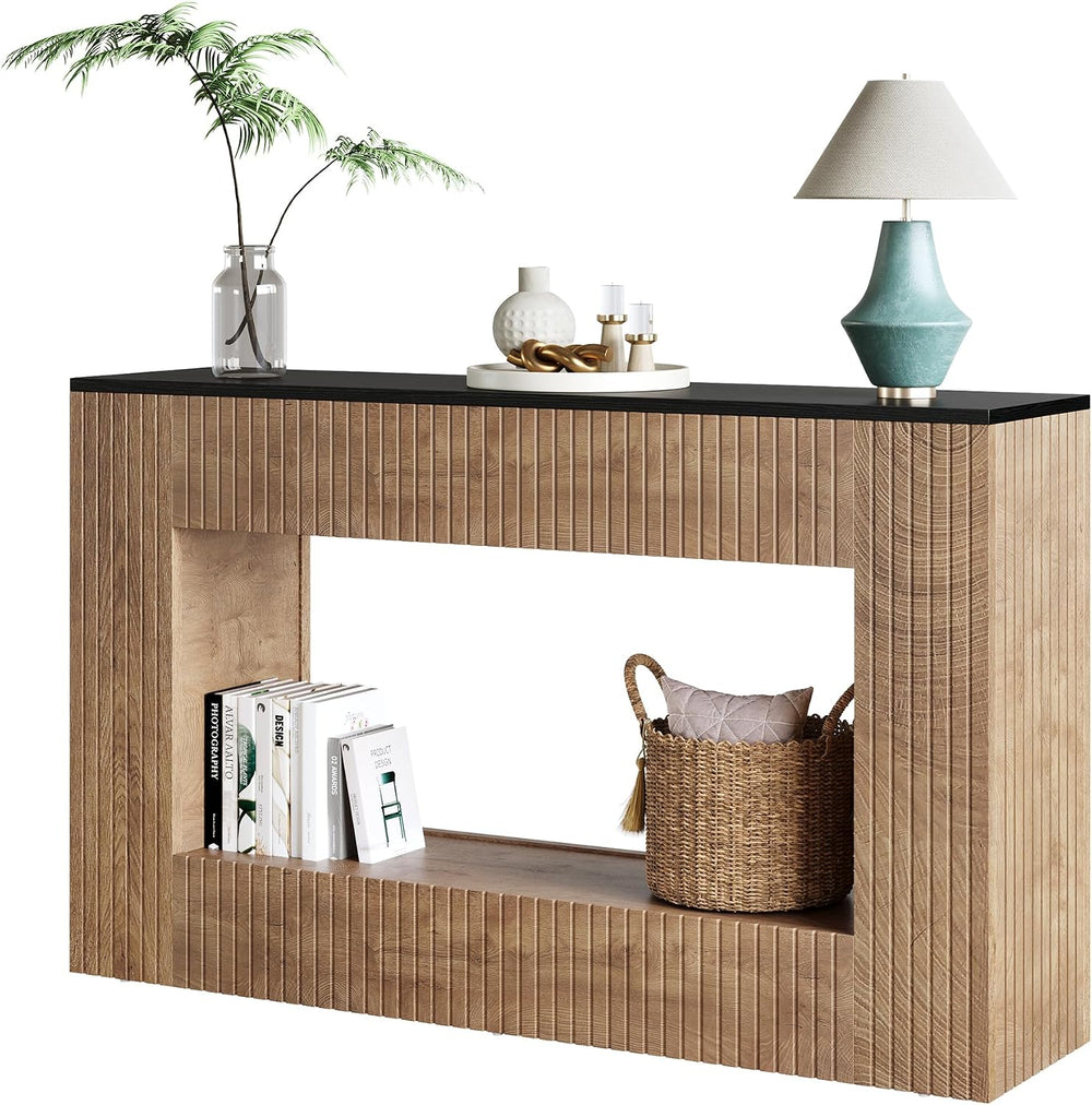 Tribesigns Modern Console Table, 55-Inch Wood Entryway Table with Storage, Na...
