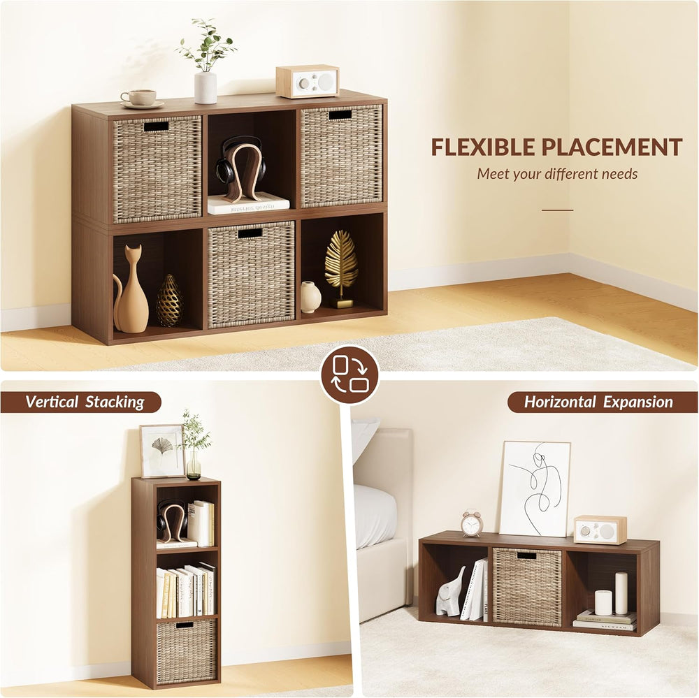 IOTXY DIY Modular Cube Bookcase - CubeXY Customizable Stackable Expandable Ba...