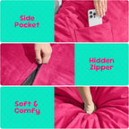 Hobestluk Bean Bag Chairs 2.5FT Bean Bag Chair with Memory Foam Filled & Machine Washable Cover,Beanbag Chair, Small Bean Bag Chairs for Playroom, Living Room, Bedroom