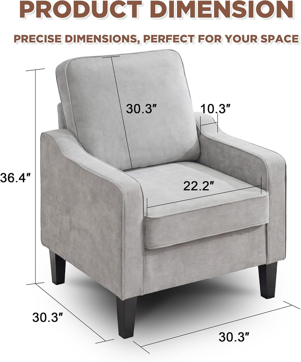 Mangodan Comfy Accent Chair for Living Room, Mid Century Modern Reading Chair...