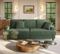Welzona 87.2" Couches for Living Room, Comfy Green Couch 7.5" Extra Thick Cushion, Sofas for Living Room Tool-Free Setup, Loveseat Sofa 848lbs Support, Corduroy Couch for Bedroom, Apartment, Office