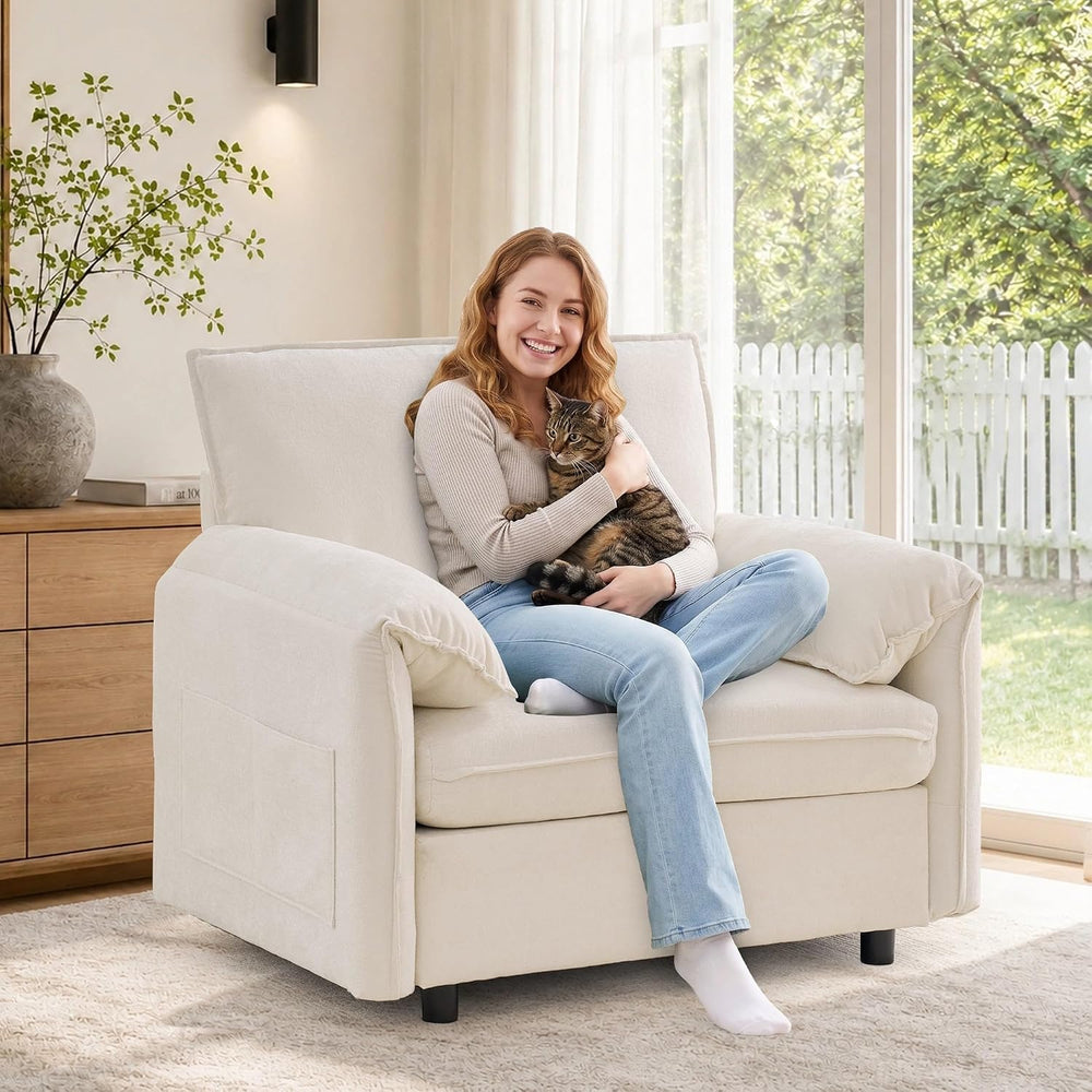Korser Oversized Accent Chair, 39.3" Wide Arm Chairs for Living Room &am...