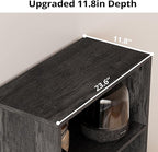 IRONCK Industrial Bookshelves and Bookcases with Doors 11.8 in Depth Floor Standing 5 Shelf Display Storage Shelves Bookcase Home Decor Furniture for Home, Office, Living Room, Bedroom