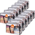 Lifewit 12 Pack Clear Clothes Storage Bags, 60L Plastic Blanket Storage Bag, Vinyl Foldable Moving Bags with Zipper, Closet Organizers and Storage Containers for Bedding, Duvet, Comforter