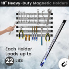 Goplus 6PCS 18" Magnetic Tool Holder, Wall Mounted 176LBS Capacity Magnetic Tool Organizer, Heavy Duty Metal Tool Rack, Tool Magnet Bar, Magnetic Tool Holder Strip for Garage Workshop