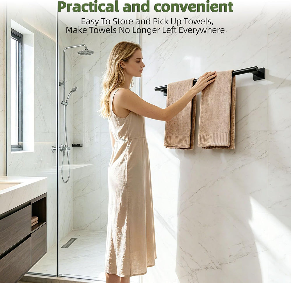 Alise 32 Inch Towel Bar for Bathroom Lavatory Wall Mounted,Matte Black