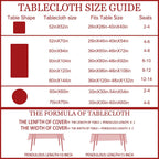 Round Christmas Tablecloth 70 inches - Santa Christmas Decor | Water Resistant Santa and Snowman Table Cloth - Holiday Xmas Decorations for Table, Party