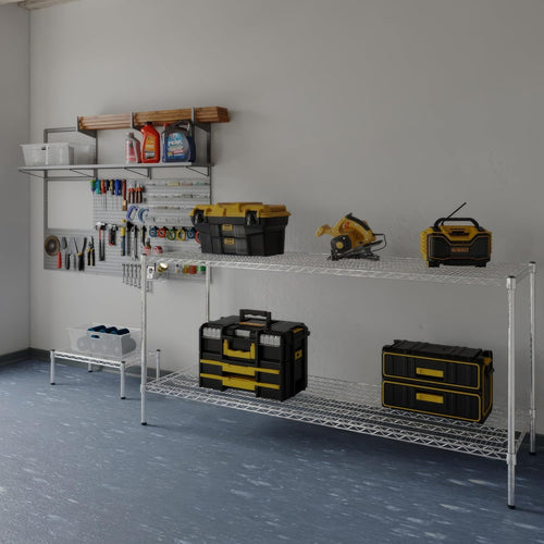 24" Deep x 72" Wide x 34" Height Wire Shelving Kit | 2-Tier | NSF Commercial Storage Rack Unit