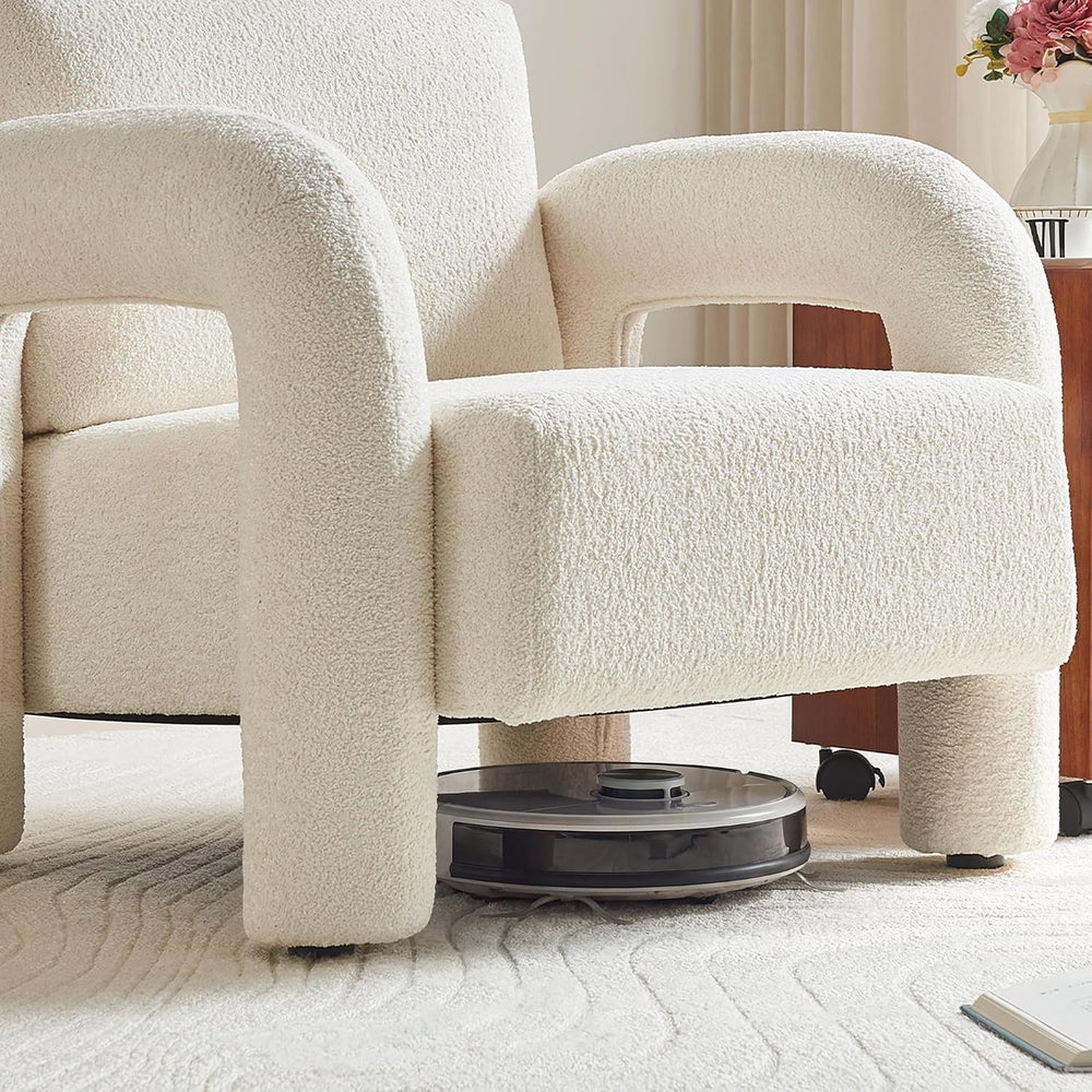 33.5" Modern Accent Chair, Velvet Single Sofa for Living Room,Comfy Arm ...