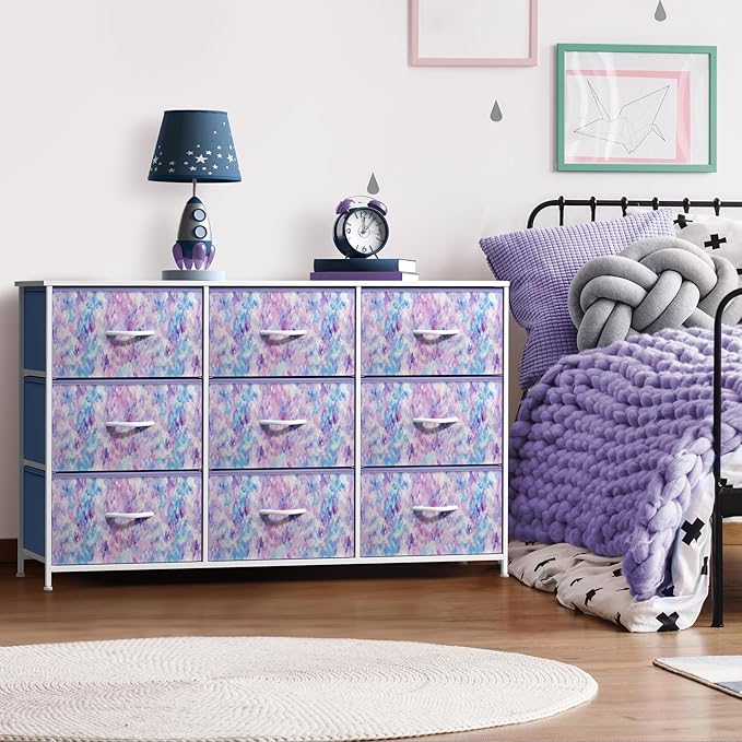 Sorbus Kids Dresser with 9 Drawers - Storage Unit Organizer Chest for Clothes - Bedroom, Kids Room, Nursery, & Closet