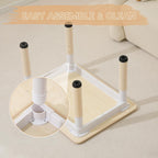 Kids Table & Chairs Set, Height Adjustable Toddler Study Table with Anti-Slip Foot Covers, Ages 2-10