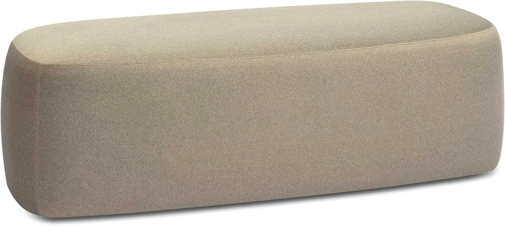 Tov Furniture Graceland Taupe Faux Mohair Bench