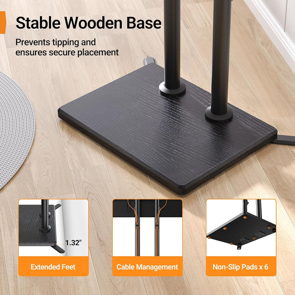 Perlegear Universal Floor TV Stand for 32–75" TVs up to 110 lbs, Height-...