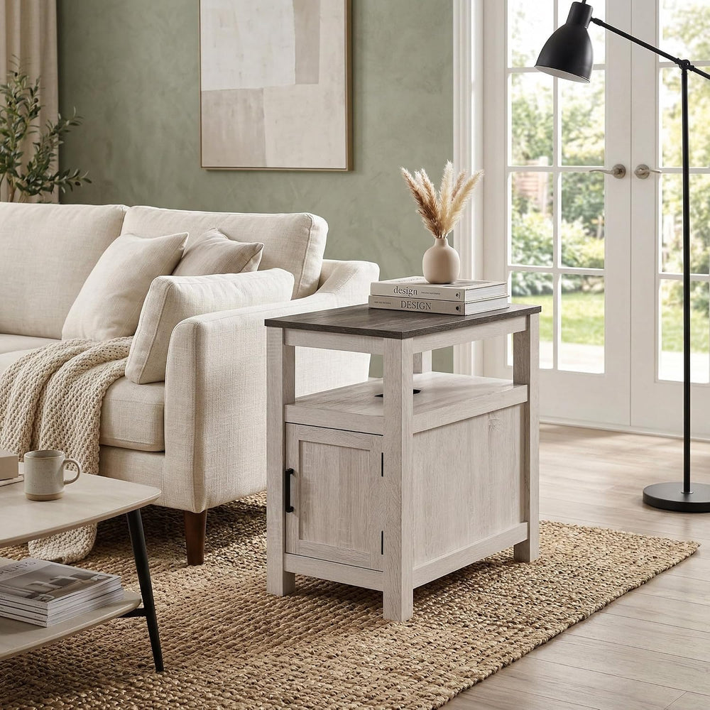 Signature Design by Ashley Fendenmore Farmhouse Chairside End Table with Stor...