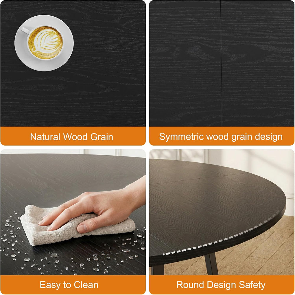 Dining Room Table Set for 6, 7-Piece Kitchen Table Chairs for 6, 47''...